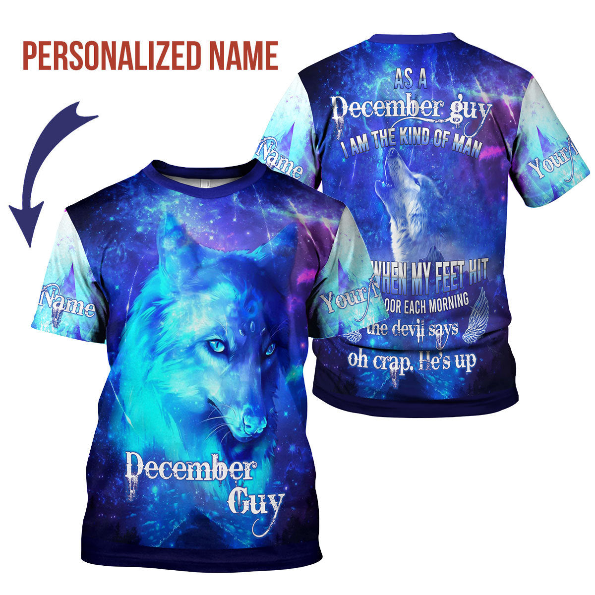 YMskins Personalized T-shirt December Guy All Over Printed