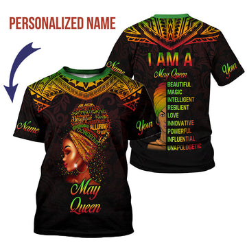 YMskins Personalized T-Shirt May Queen All Over Printed