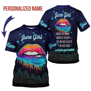 YMskins Personalized T-Shirt June Girl All Over Printed