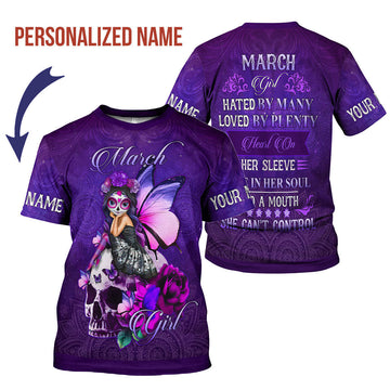 YMskins Personalized T-Shirt March Girl All Over Printed