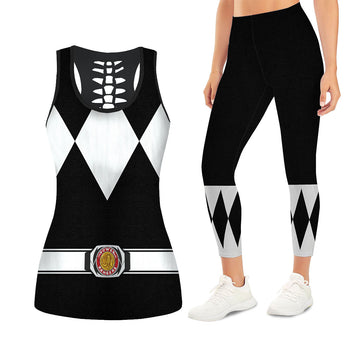 Black Ranger Mighty Morphin Tank Tops & Leggings