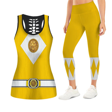 Yellow Ranger Mighty Morphin The Movie (1995) Tank Tops & Leggings