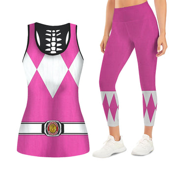 Pink Ranger Mighty Morphin Tank Tops & Leggings