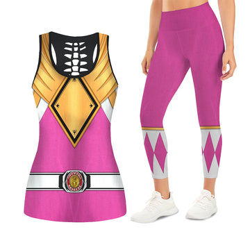 Pink Ranger Dragon Shield Tank Tops & Leggings