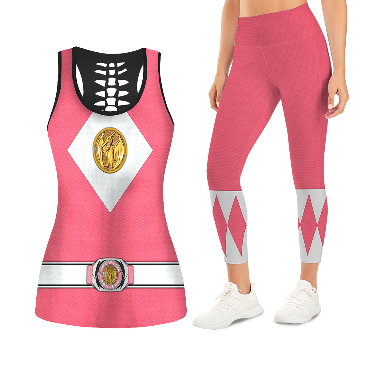 Pink Ranger Mighty Morphin The Movie (1995) Tank Tops & Leggings