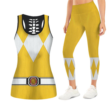 Yellow Ranger Mighty Morphin Tank Tops & Leggings