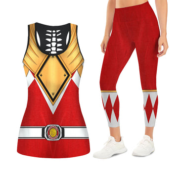 Red Ranger Dragon Shield Tank Tops & Leggings