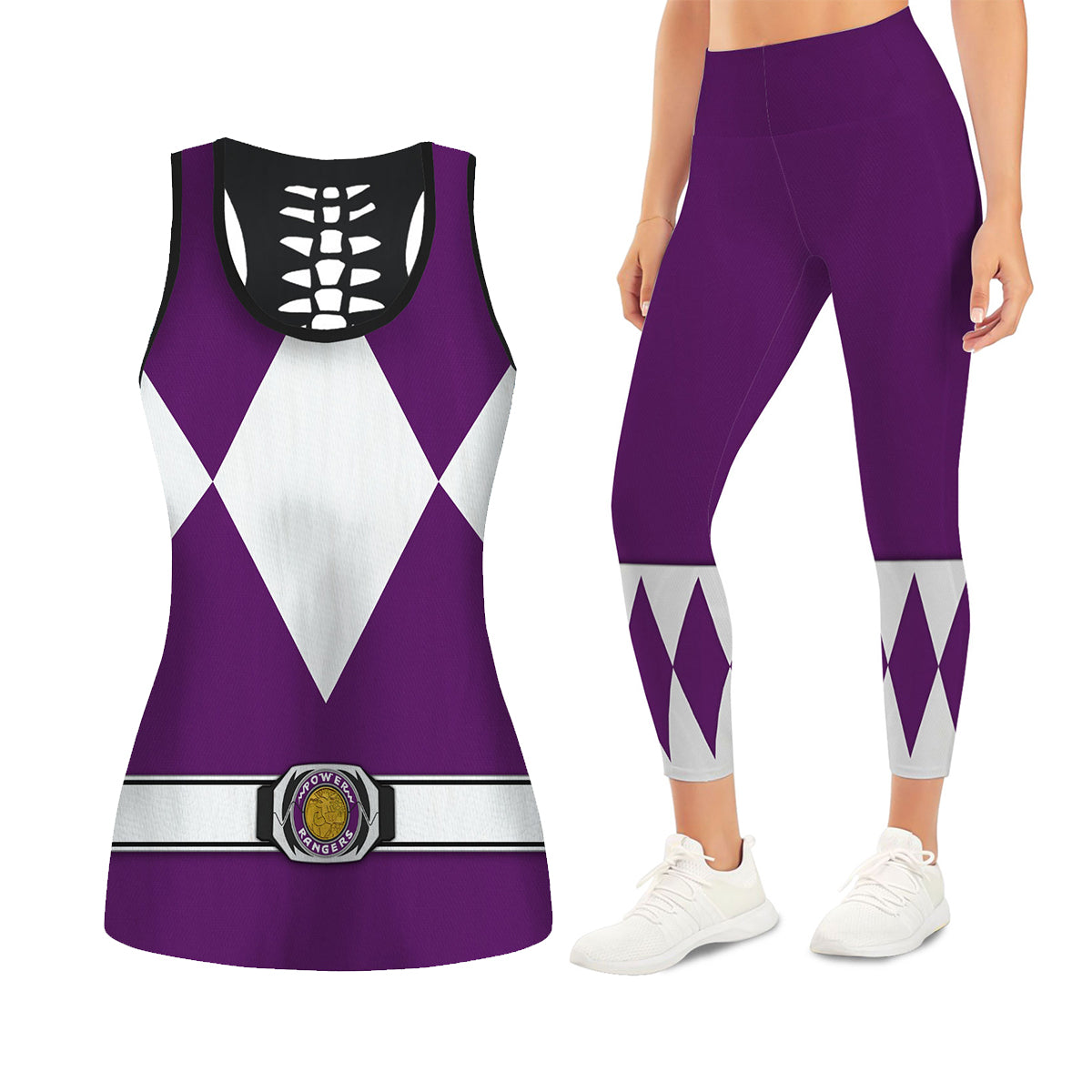 Bulk and Skull Purple Ranger Tank Tops & Leggings