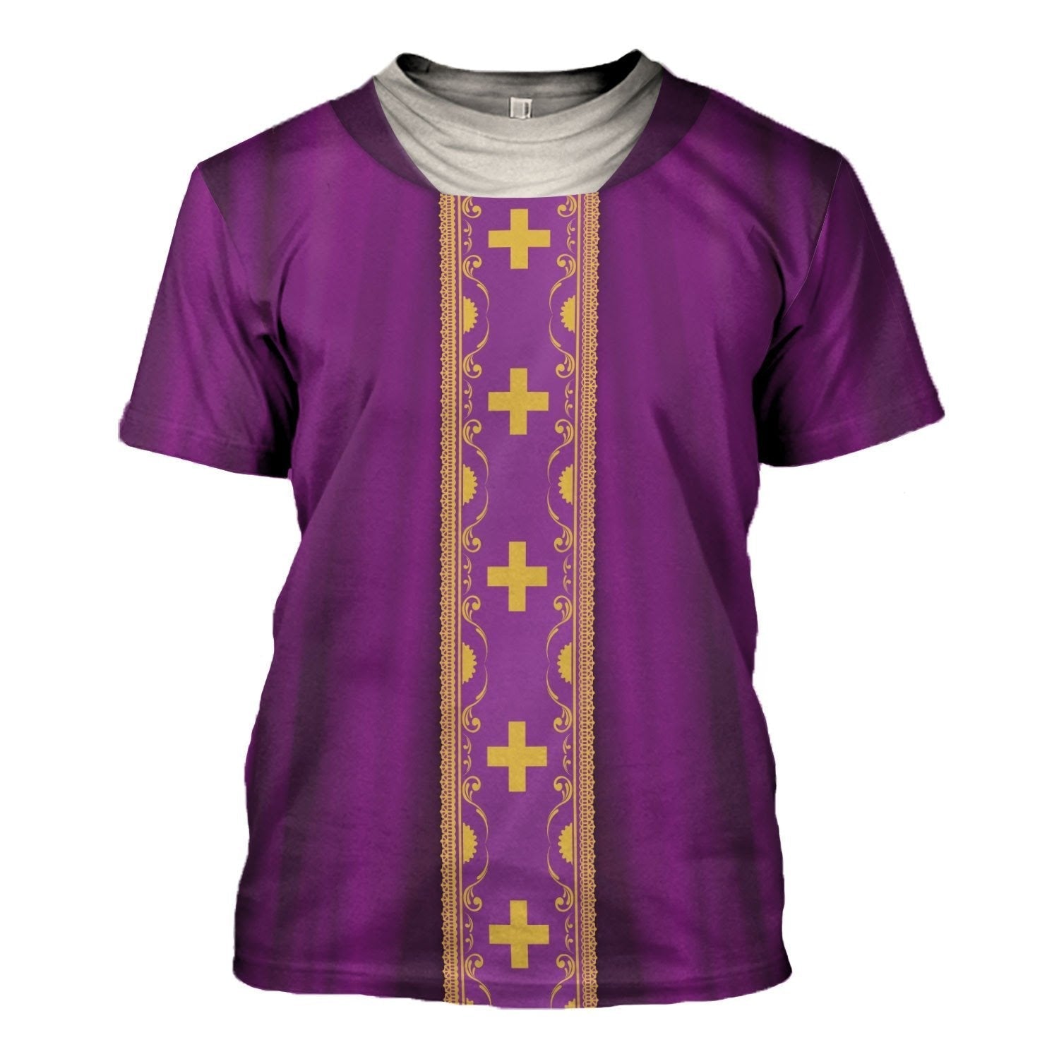 Tracksuit Tops Pullover Sweatshirt Pope Francis Purple Liturgical Vestment 3D Apparel