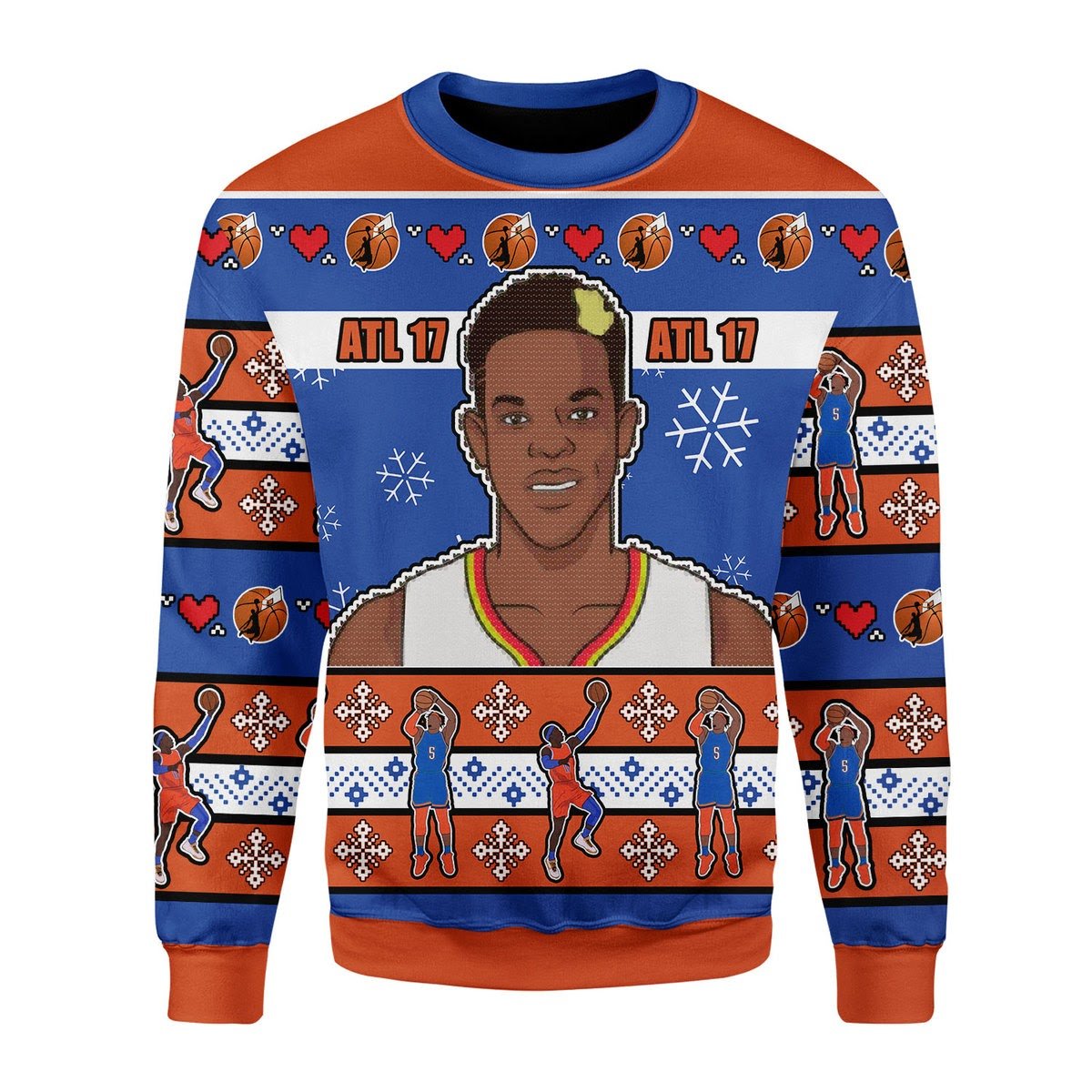 YMskins Christmas Sweater Basketball 3D Apparel