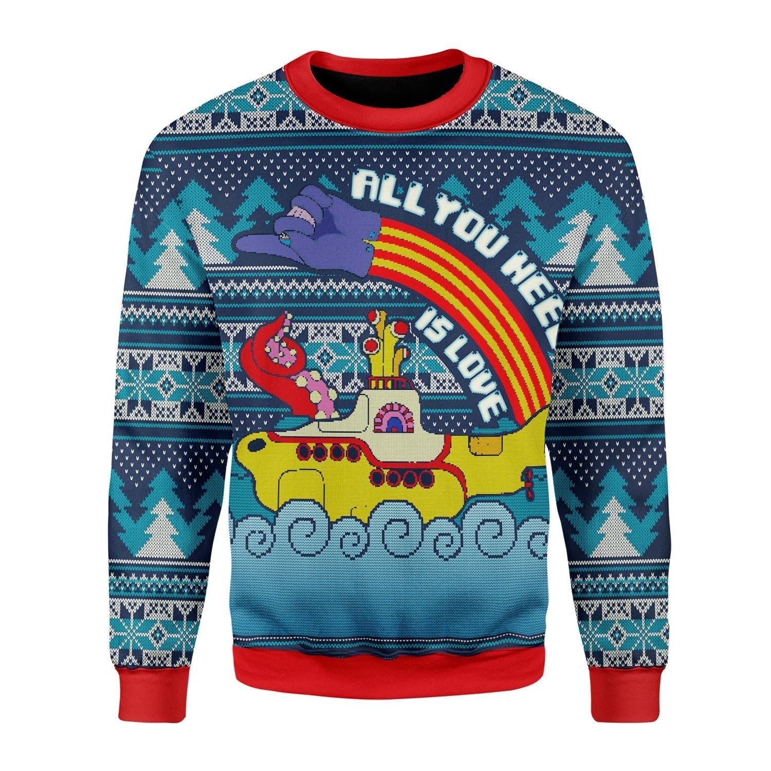 YMskins Christmas Sweater All You Need Is Love 3D Apparel