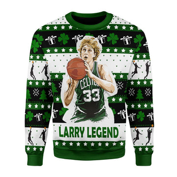 YMskins Christmas Sweater 33 Larry Legend Basketball 3D Apparel
