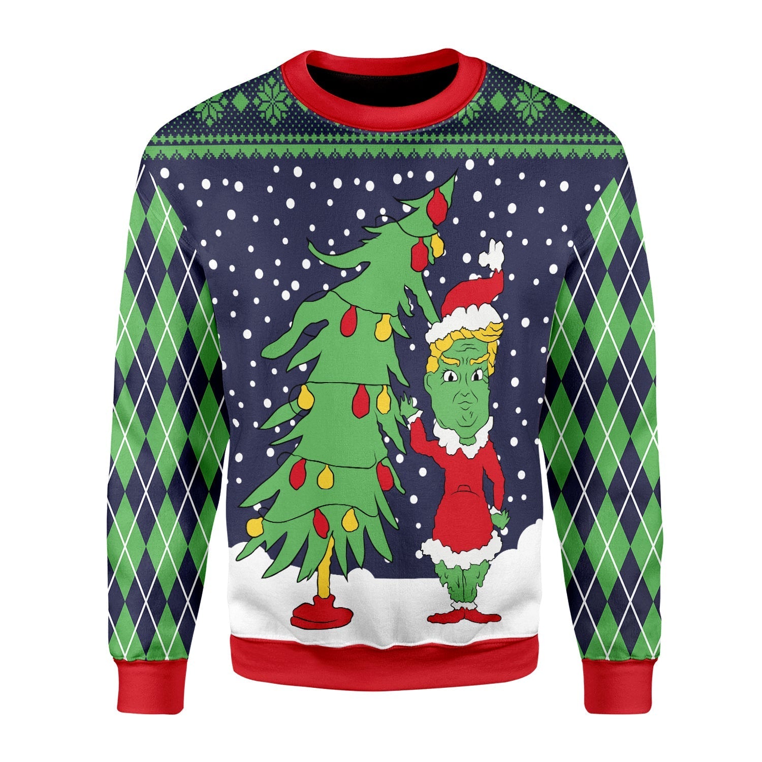 YMskins Christmas Sweater Grinch 3D Apparel