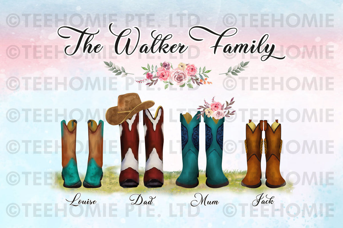 Customized Canvas Poster Wall Art The Walker Family