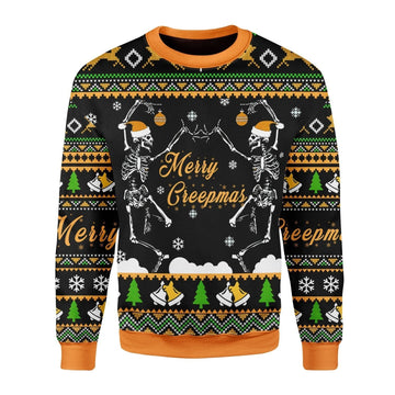 Gearhomies Christmas Unisex Sweater Skeleton 3D Apparel