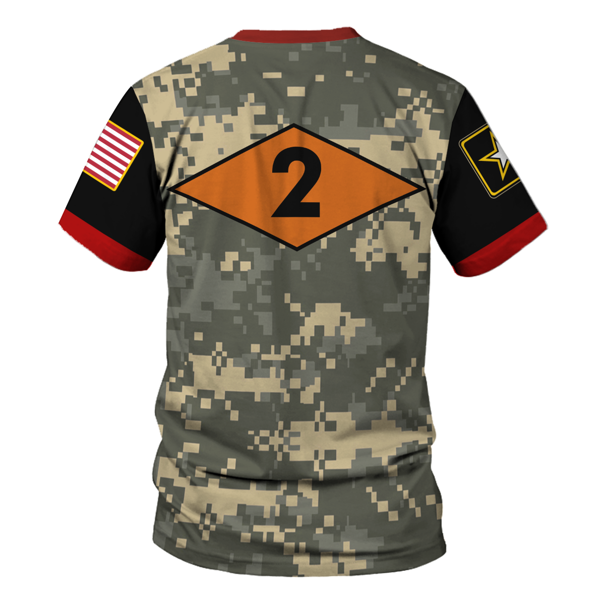YMskins T-shirt US Army Ranger Diamond 2nd Ranger Battalion 3D Apparel