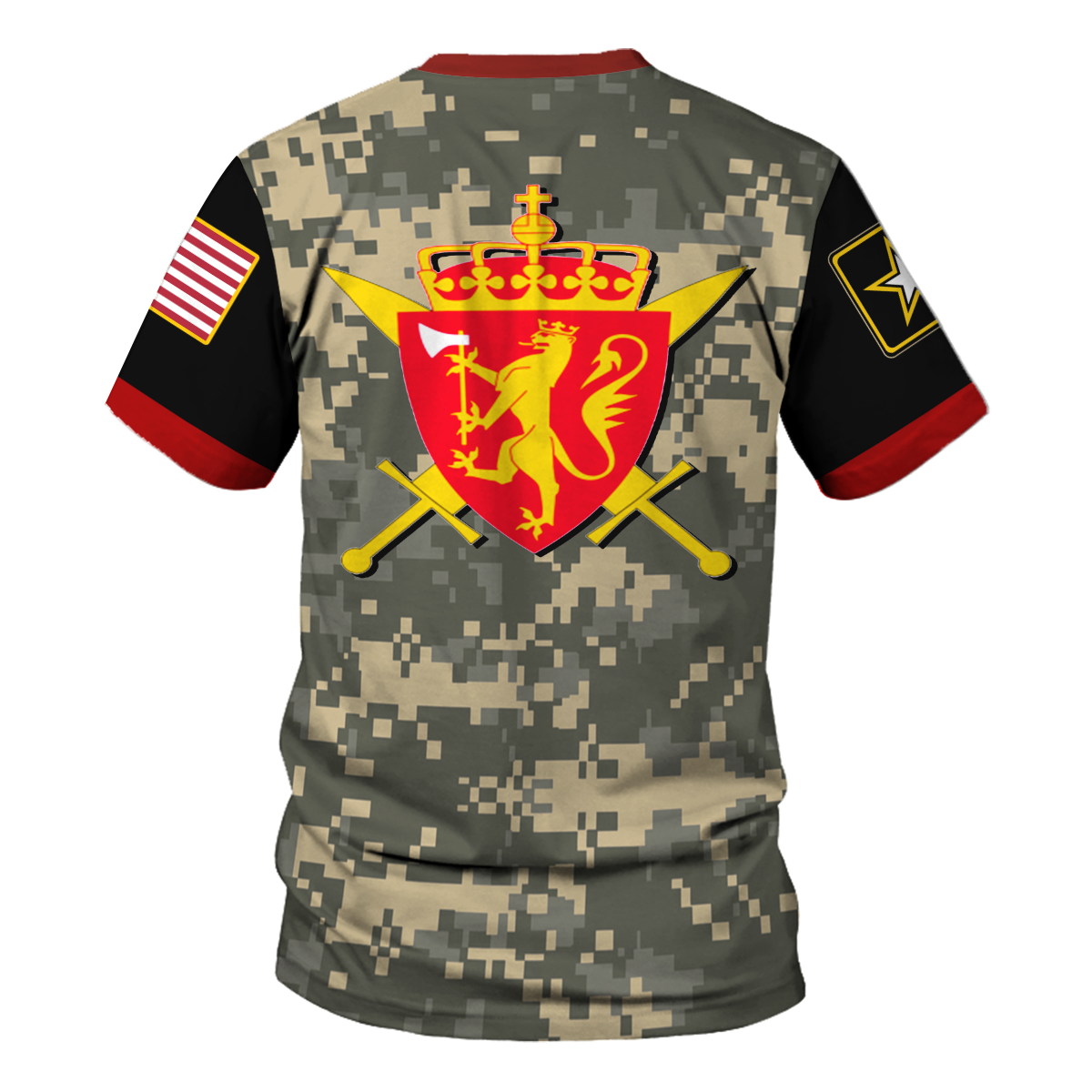 YMskins T-shirt US Army Lapel Pin Norwegian Army Special Forces Forsvarets 3D Apparel