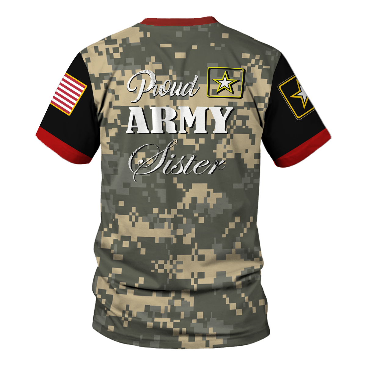 YMskins T-shirt US Army Proud Army Sister 3D Apparel