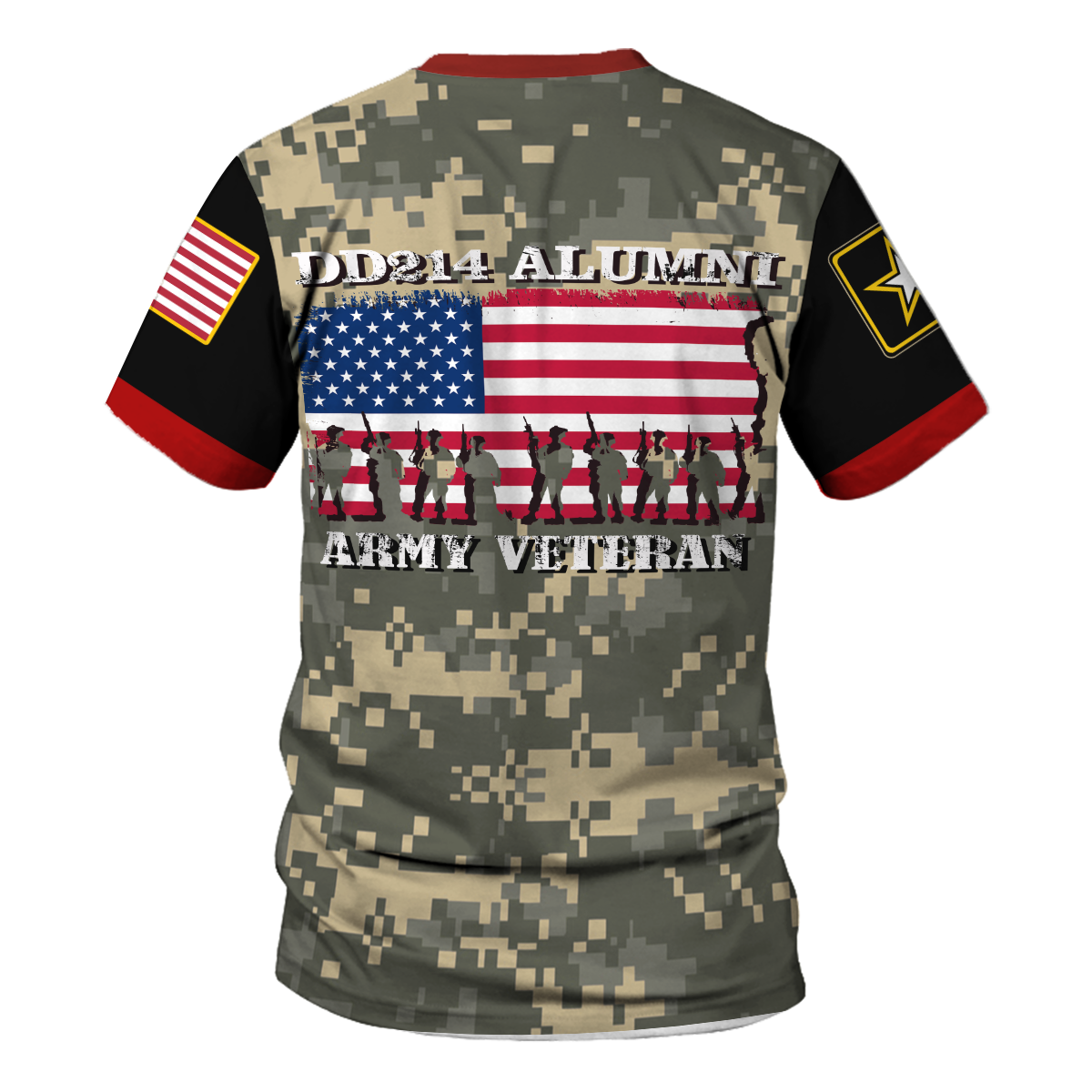 YMskins T-shirt US Army DD214 Alumni Army Veteran 3D Apparel