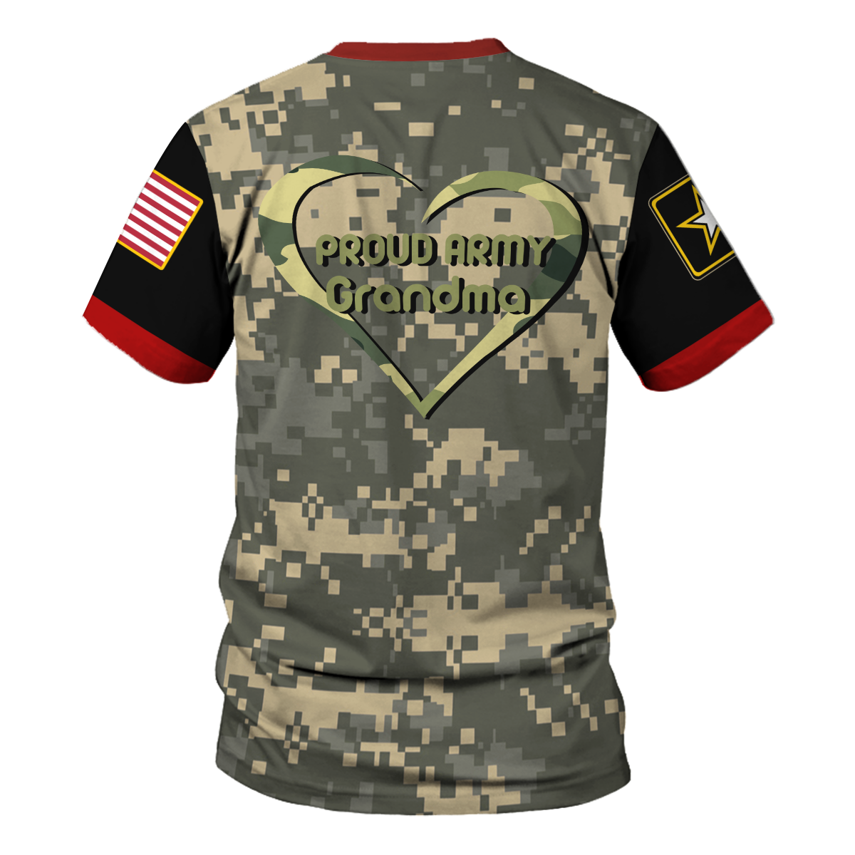 YMskins T-shirt US Army Proud Army Grandma 3D Apparel