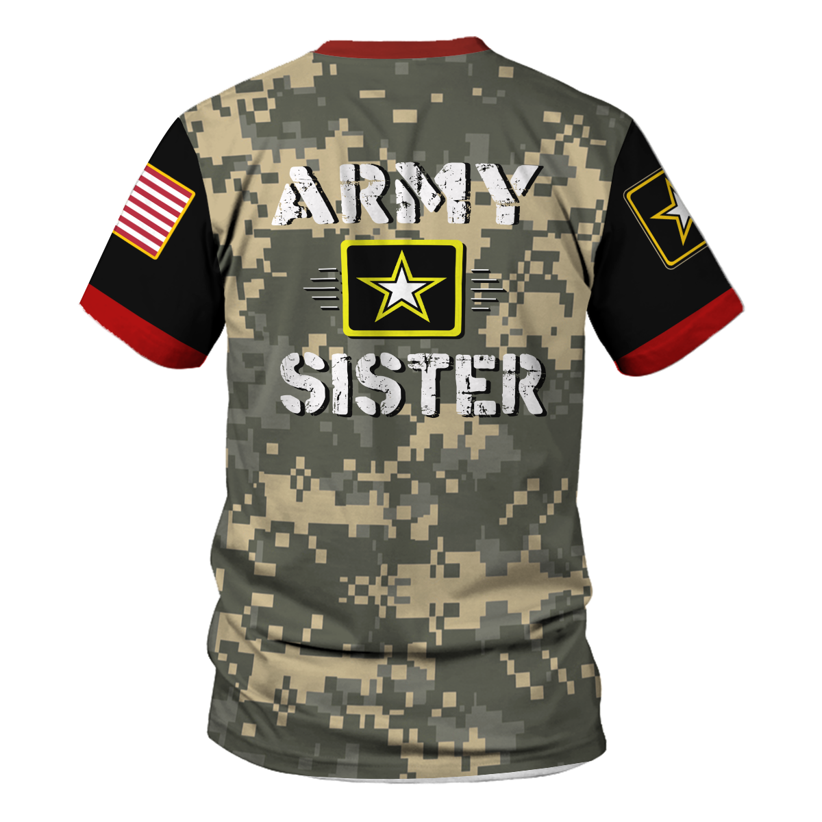YMskins T-shirt US Army Proud Army Sister 3D Apparel