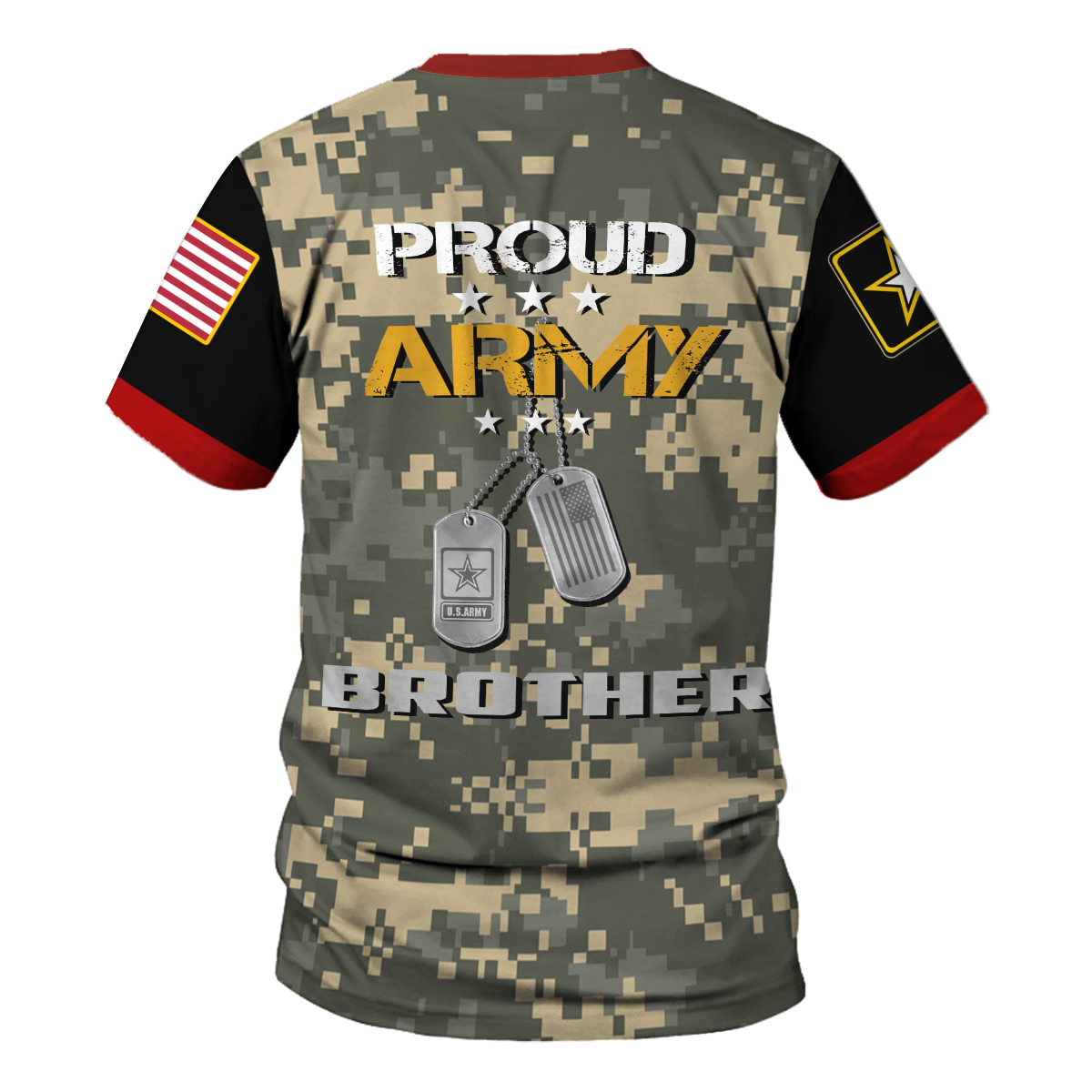YMskins T-shirt US Army Proud Army Brother 3D Apparel