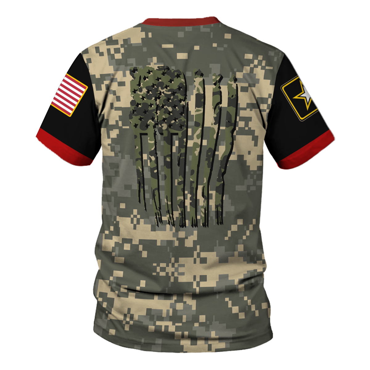 YMskins T-shirt US Army What Is A Click In The Army USA Camouflage Flag Classic Army 3D Apparel