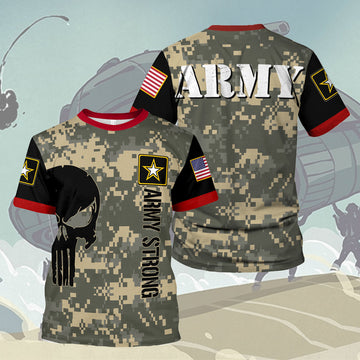 YMskins T-shirt US Army Sapper U.S. Army Vintage Infantry Ranger Apfu P Army 3D Apparel