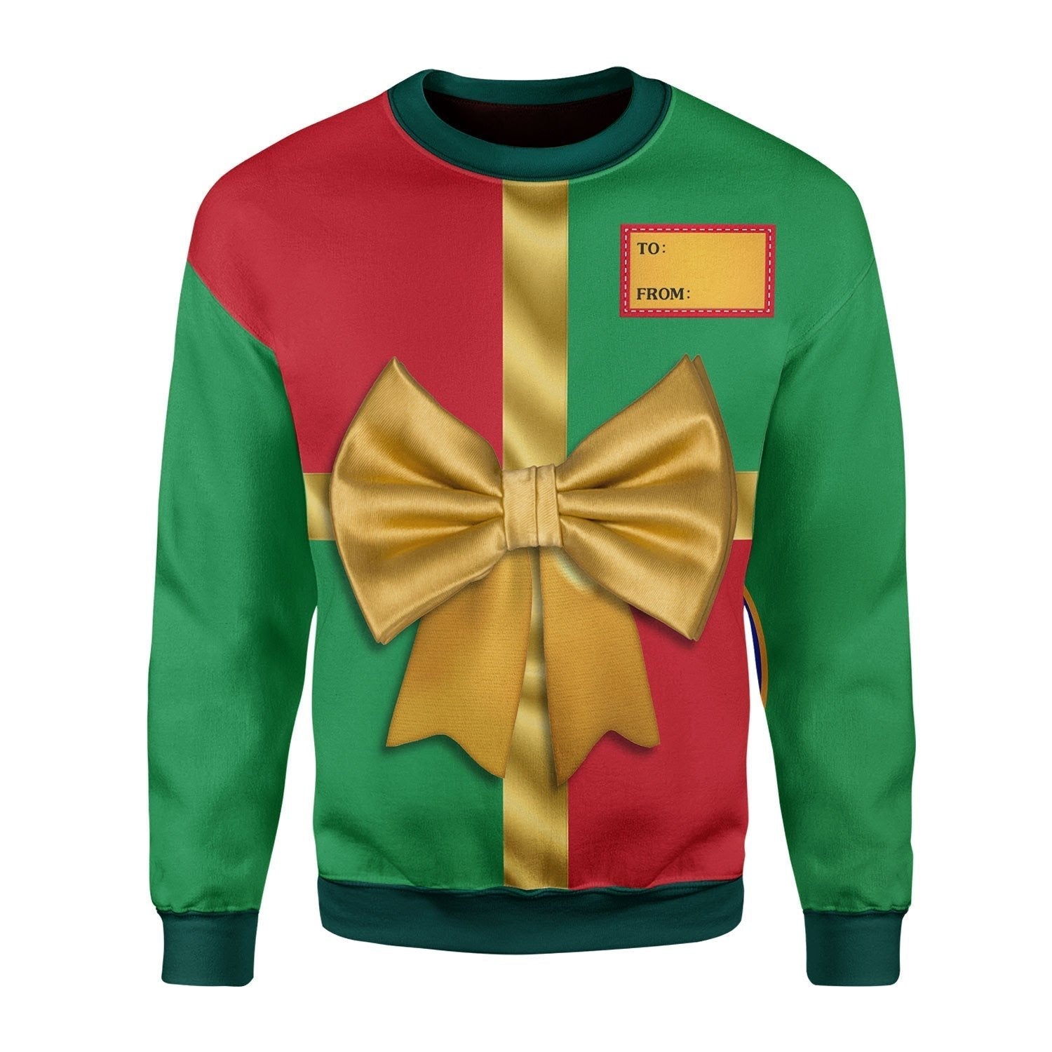 YMskins Christmas Sweater Gift Box Custom Name 3D Apparel