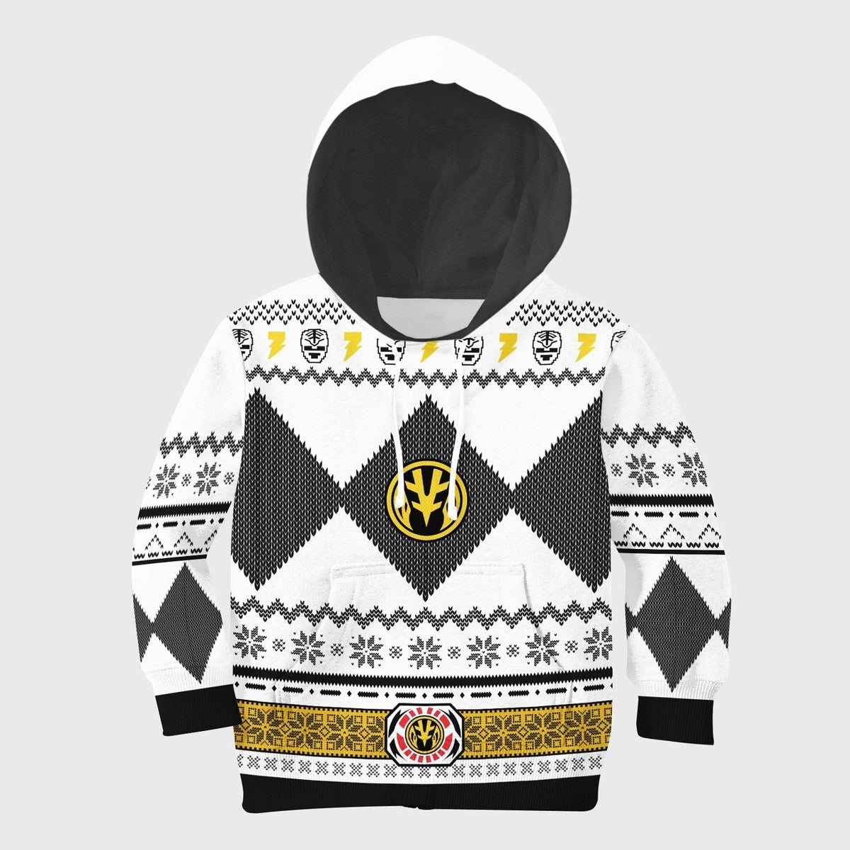 Gearhomies Unisex Kid Tops Pullover Sweatshirt White Mighty3D Apparel