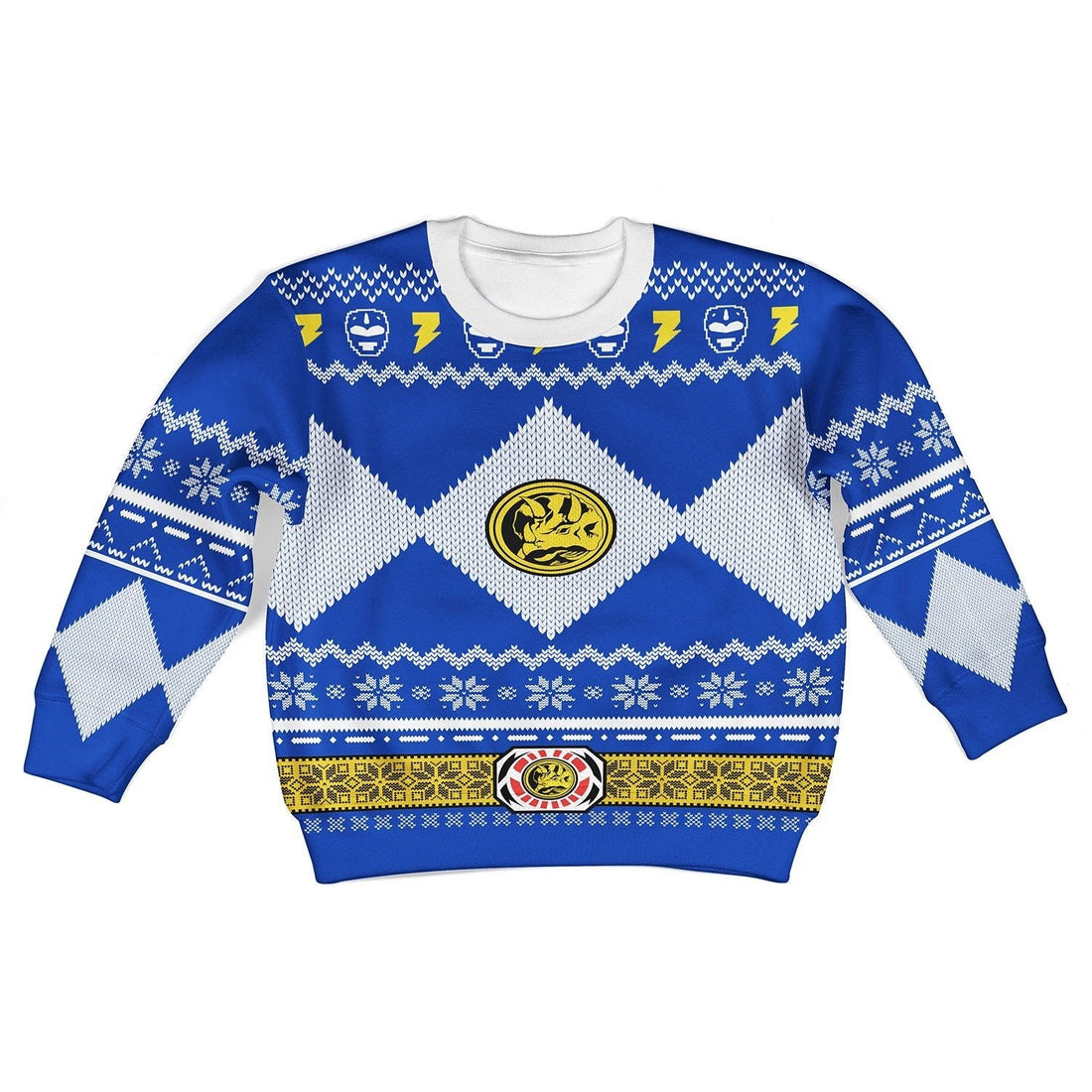 Gearhomies Unisex Kid Tops Pullover Sweatshirt Blue Mighty3D Apparel