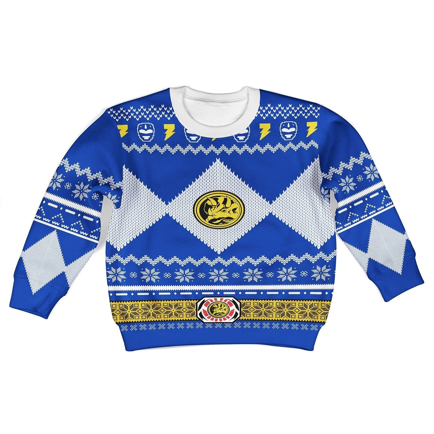 Gearhomies Unisex Kid Tops Pullover Sweatshirt Blue Mighty3D Apparel
