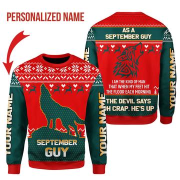 YMskins Personalized Sweatshirt September Guy All Over Printed