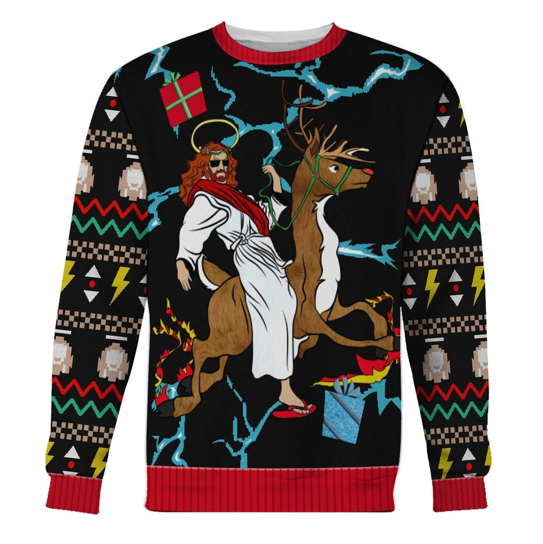 YMskins Unisex Tops Pullover Sweatshirt Jesus Christmas 3D Apparel
