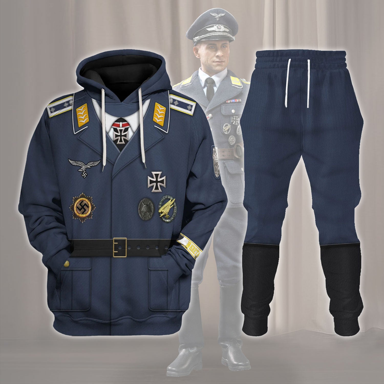 YMskins WW2 Ernst Germer Costume Hoodie Sweatshirt T-Shirt Tracksuit