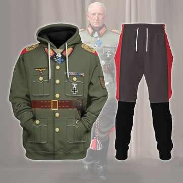 YMskins WWII Fritz Erich Georg Eduard Von Manstein Costume Hoodie Sweatshirt T-Shirt Tracksuit
