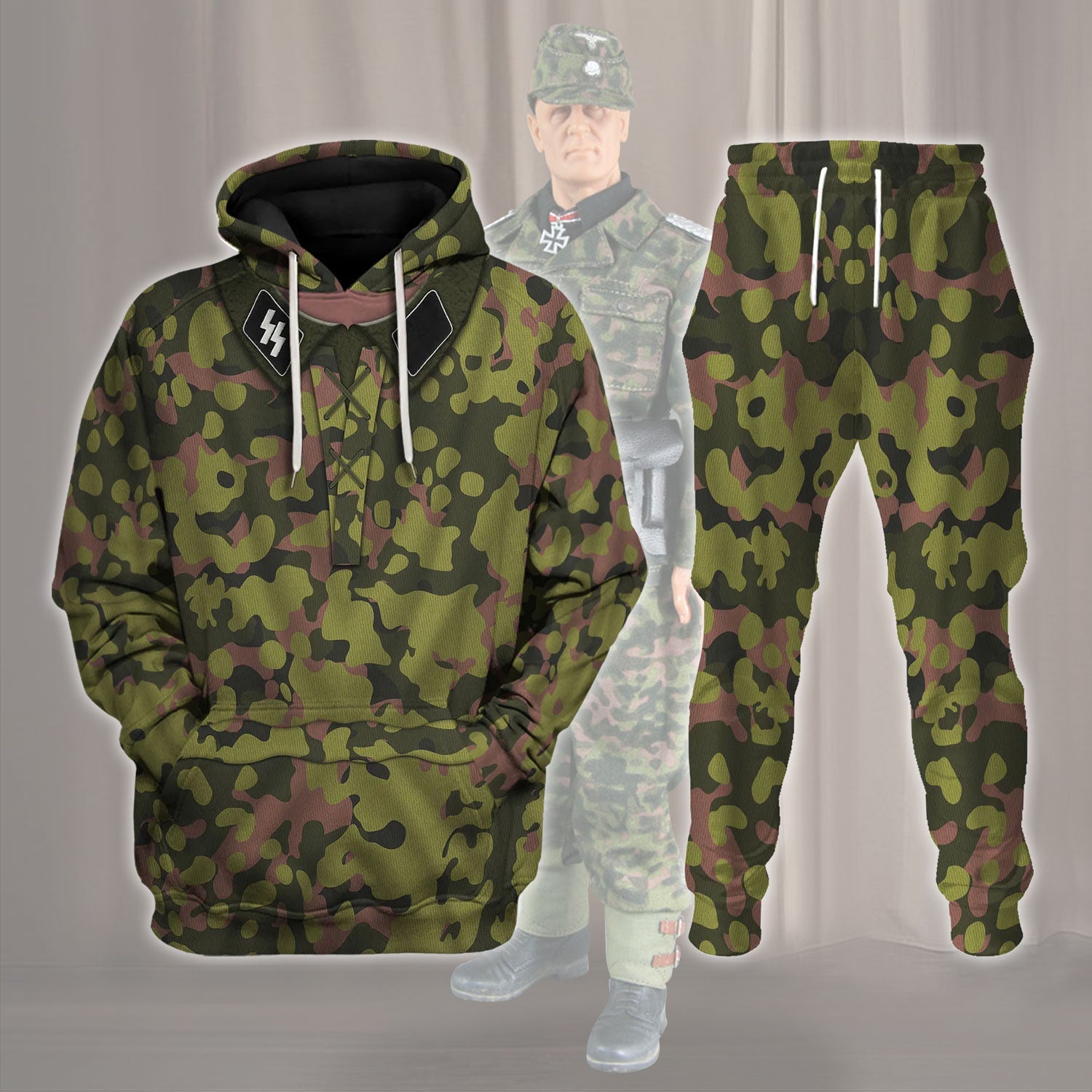 YMskins Waffen SS Type II M42 Oakleaf A Smock Dark Variant Costume Hoodie Sweatshirt T-Shirt Tracksuit
