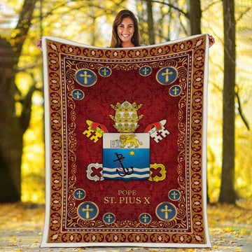 Blanket Pope St. Pius X Coat Of Arms - DucG