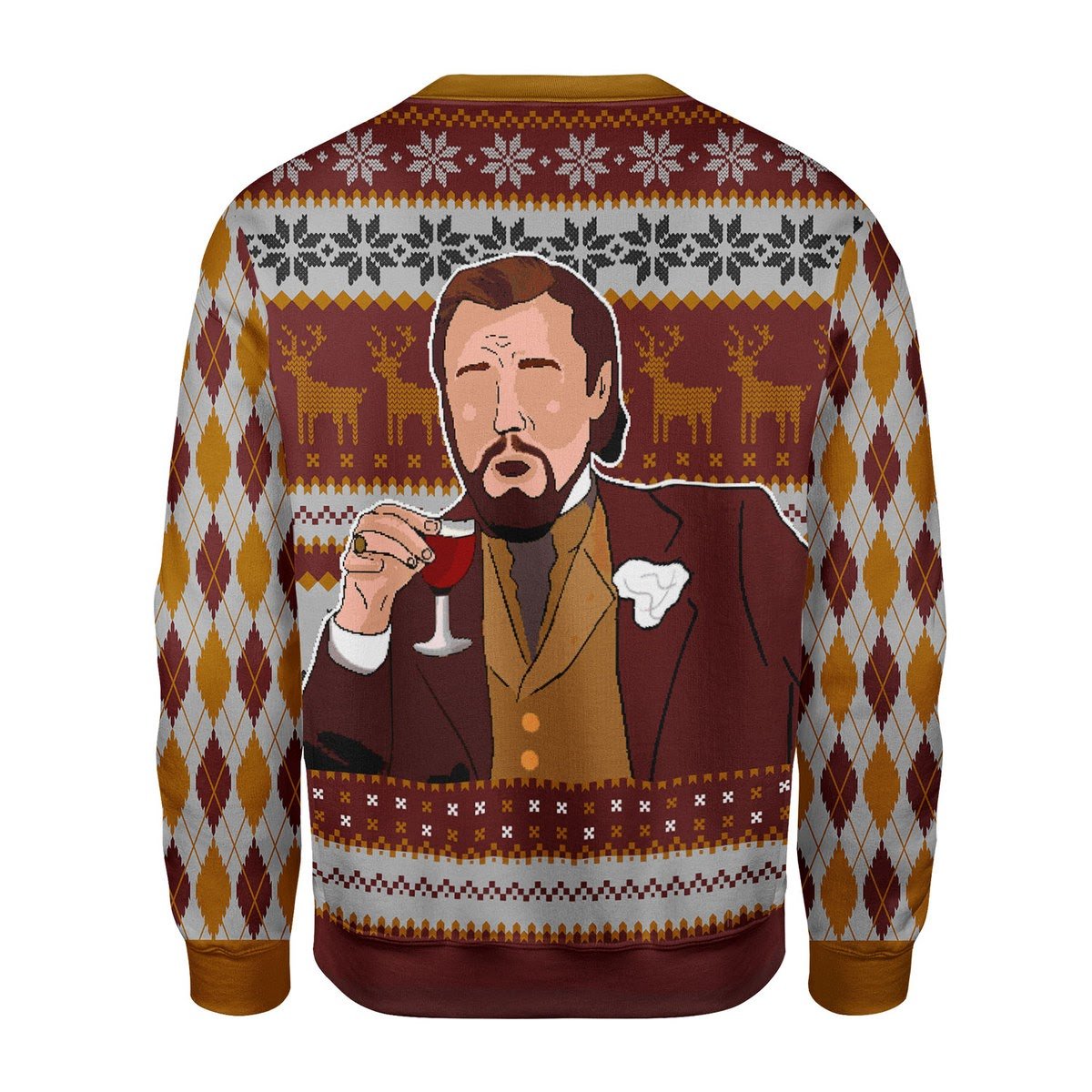 YMskins Christmas Sweater Leo Laughing Meme Merry Christmas 3D Apparel