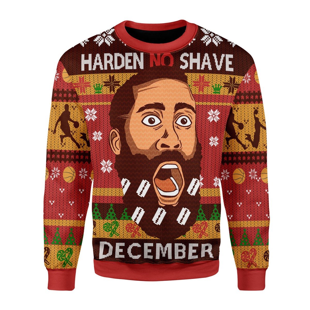 YMskins Christmas Sweater Harden No Shave December 3D Apparel