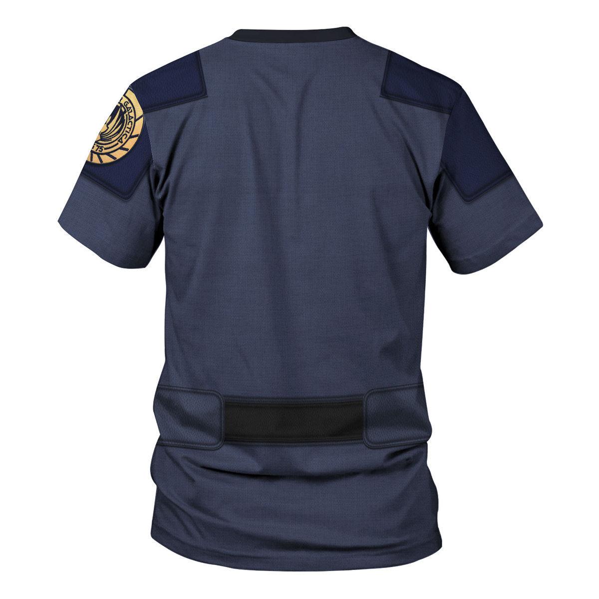 Admiral William Adama Uniform T-shirt Hoodie Sweatpants Apparel - Gearhomie.com