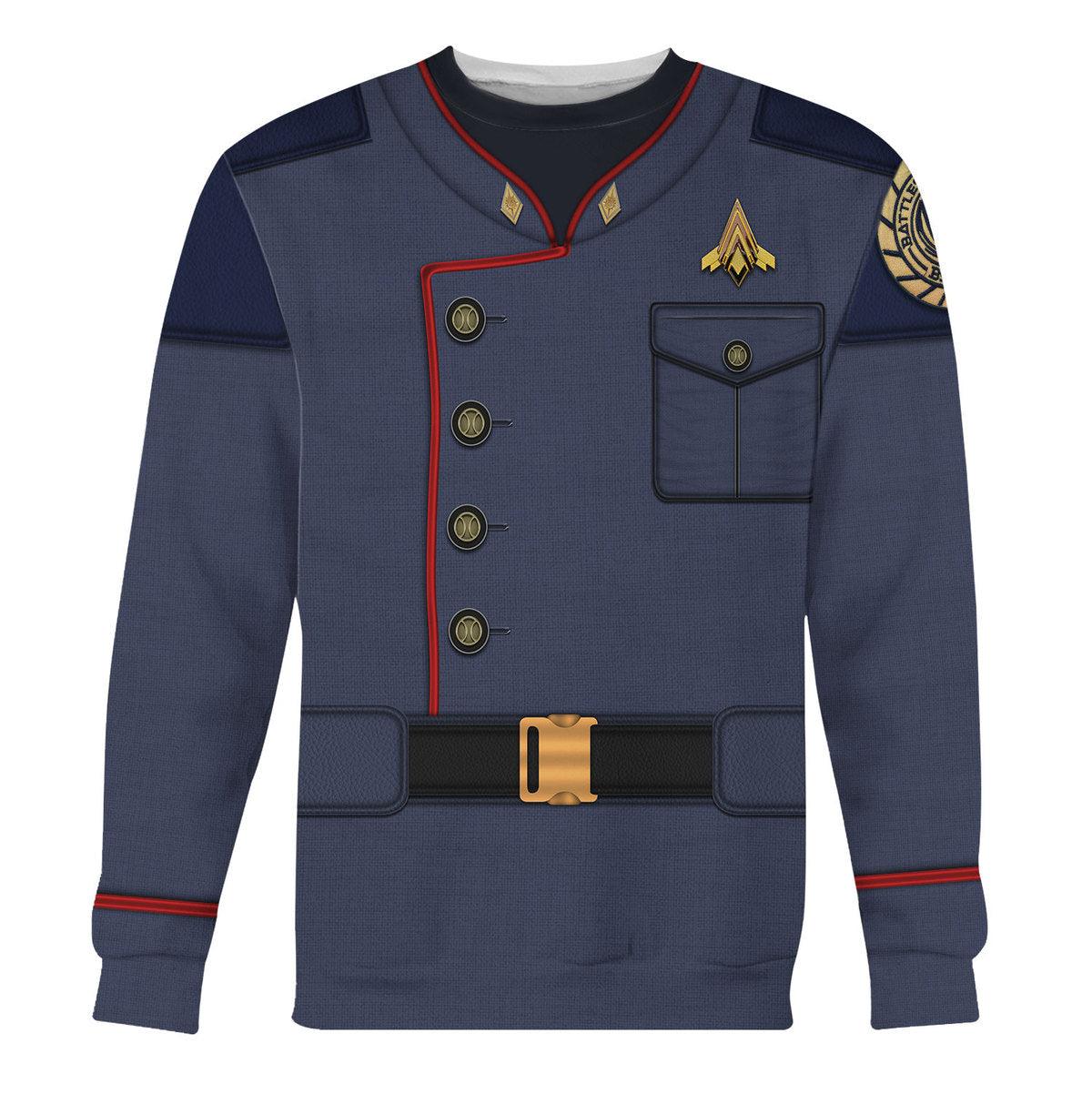 Admiral William Adama Uniform T-shirt Hoodie Sweatpants Apparel - Gearhomie.com