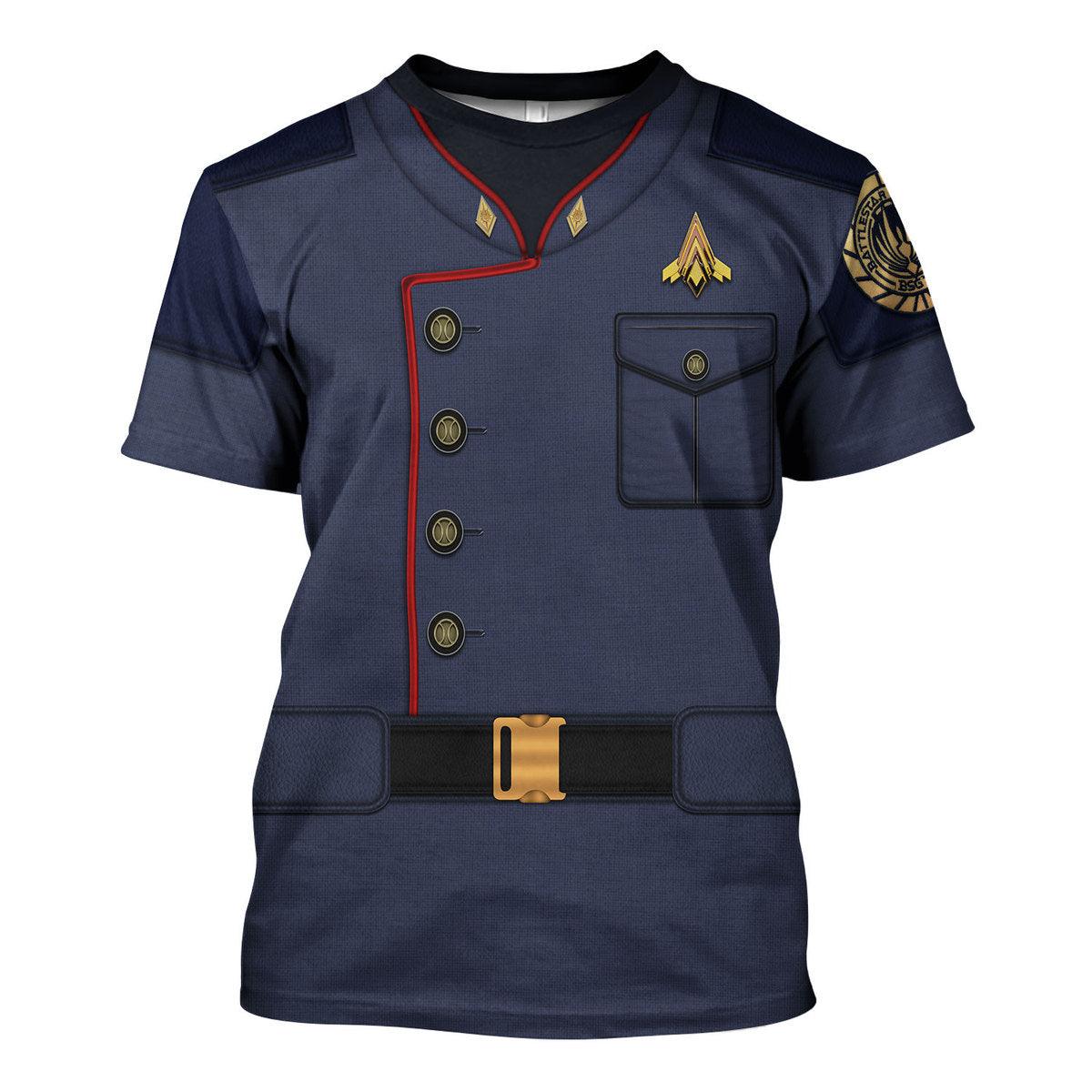 Admiral William Adama Uniform T-shirt Hoodie Sweatpants Apparel - Gearhomie.com