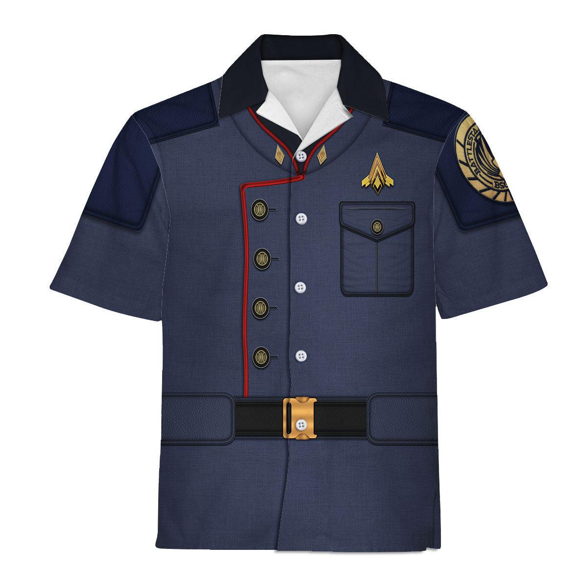 Admiral William Adama Uniform T-shirt Hoodie Sweatpants Apparel - Gearhomie.com