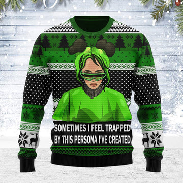 YMskins Ugly Christmas Sweater Sometimes I Feel Trapped By This Persona I've Created 3D Apparel