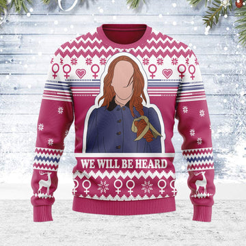 YMskins Ugly Christmas Sweater We Will Be Heard 3D Apparel