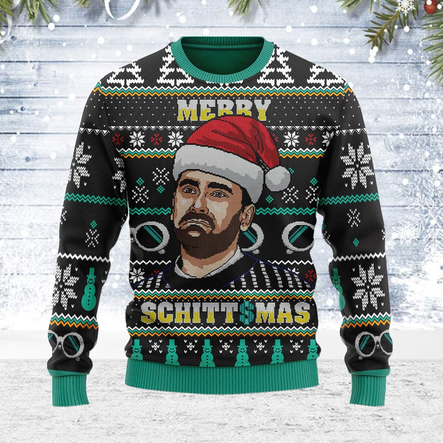 YMskins Ugly Christmas Sweater Merry Schittmas 3D Apparel