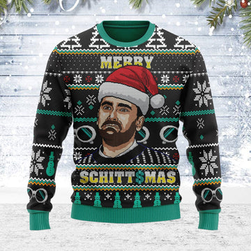 YMskins Ugly Christmas Sweater Merry Schittmas 3D Apparel