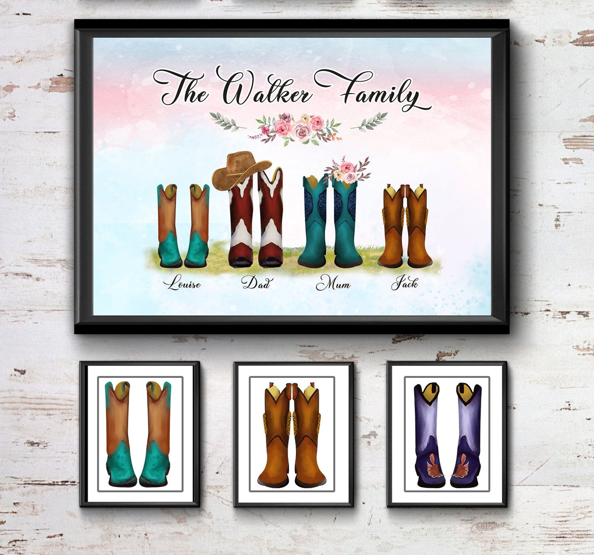 Customized Canvas Poster Wall Art The Walker Family