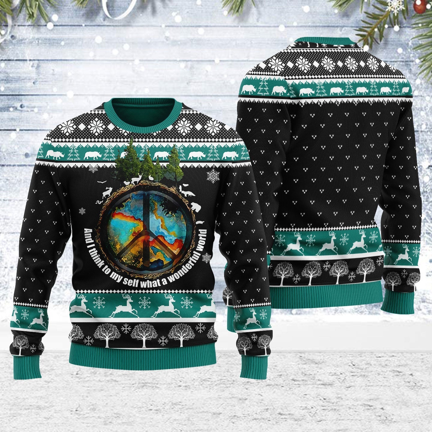 YMskins Ugly Christmas Sweater Hippie Camp 3D Apparel